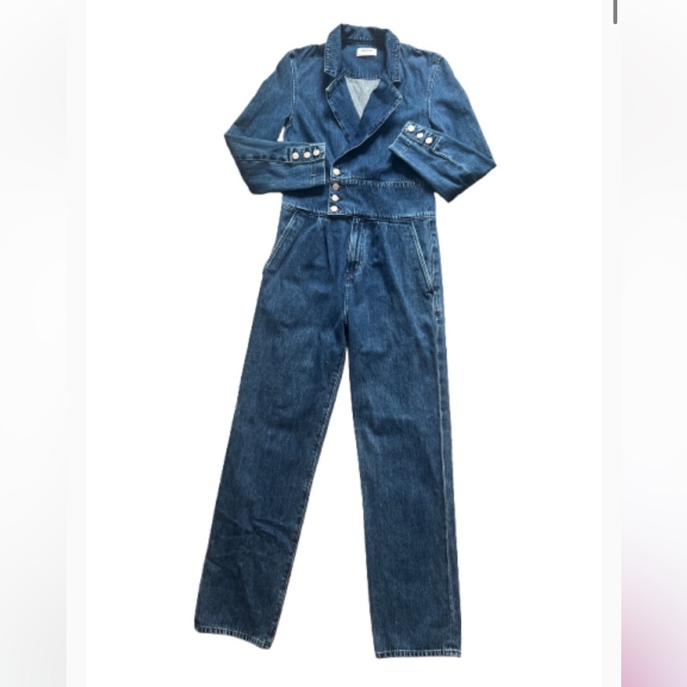 Agolde Designer‎ Denim Jumpsuit Structured Waist Elevated Basic Festival Ready